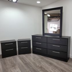 Brand New Dresser with Mirror and 2 Nightstands / Comoda con Espejo y Mesas de Niche Nuevo a Estrenar … Fast 🚚