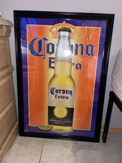 Vintage 2000 Corona Extra Poster W/ Frame