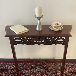 Antique Carved Mahogany Console Table