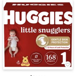 Huggies Little Snugglers Diapers Huge Pack - Size 1 (168ct)