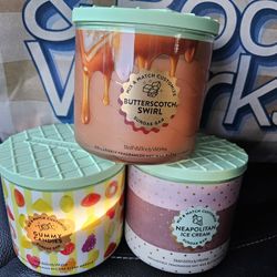 3 New Bath Body Work Candles