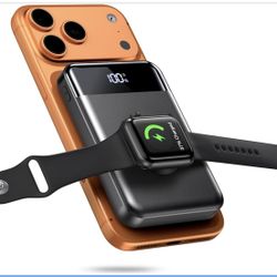 New-Magnetic Portable Charger, 10000mAh Power Bank, 4 in 1 Portable Charger 22.5W Fast Charging for Magsafe Battery Pack for iPhone 17/16/15/14/13/12 