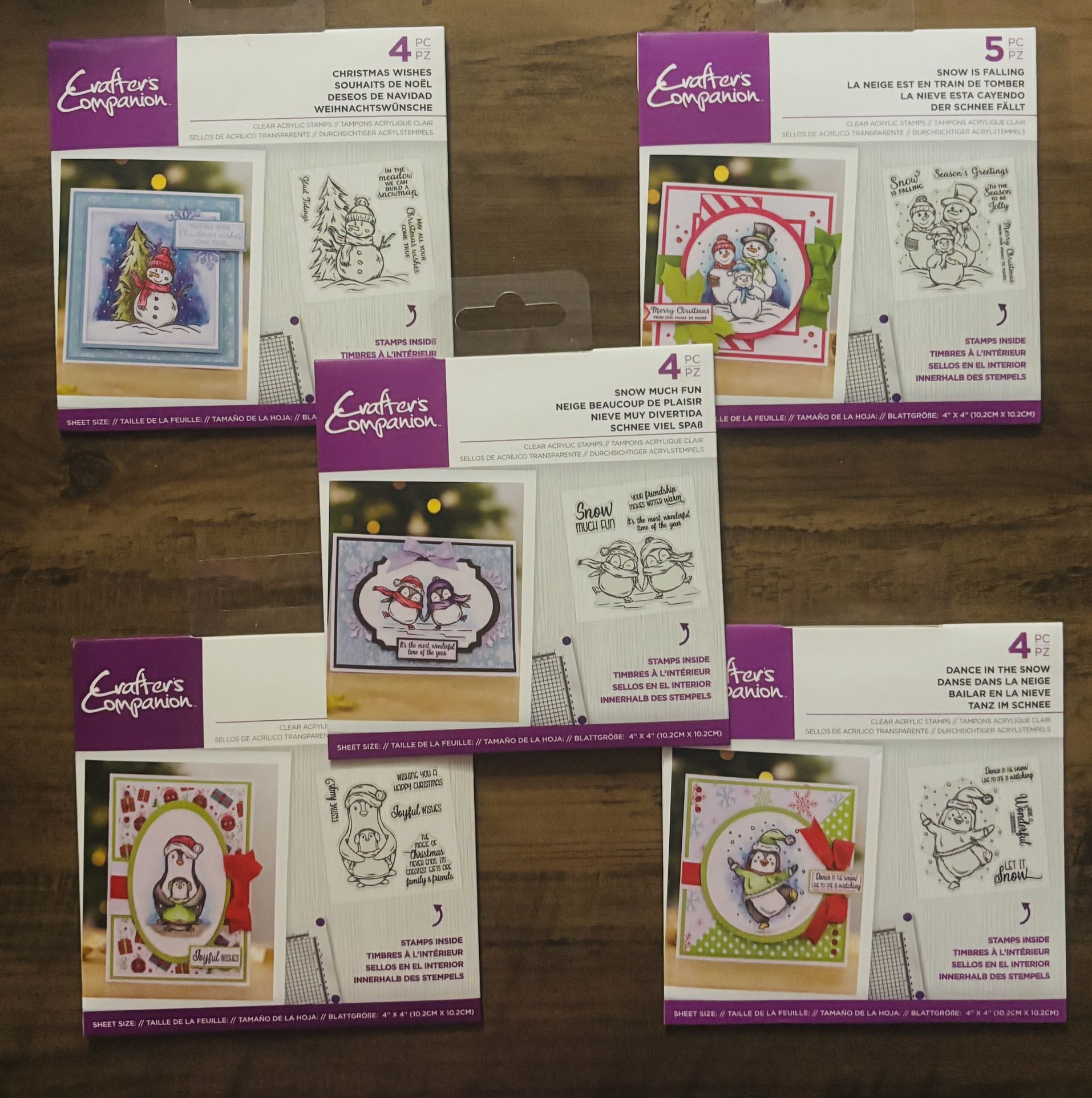 5 Sets of NAME BRAND Christmas/Winter Stamps