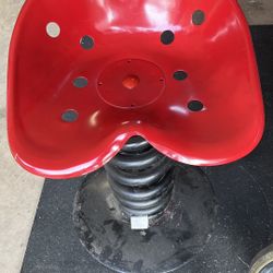 Red Tractor Seat Stool 