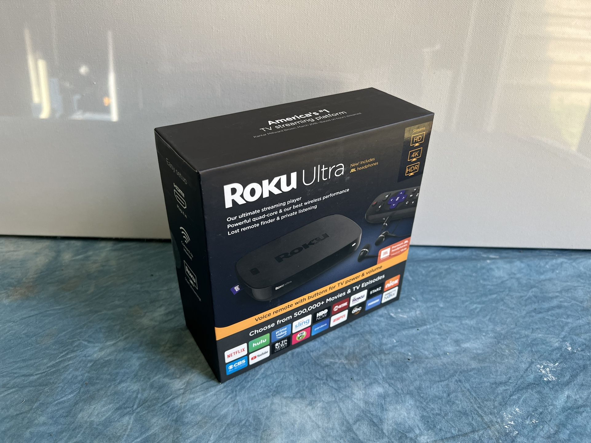 Roku - Ultra 4K Streaming Media Player with Enhanced Voice Remote - Black NEW