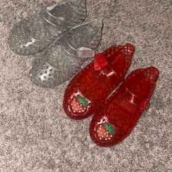 Jelly Sandals. Worn A Few Times.  Size 8