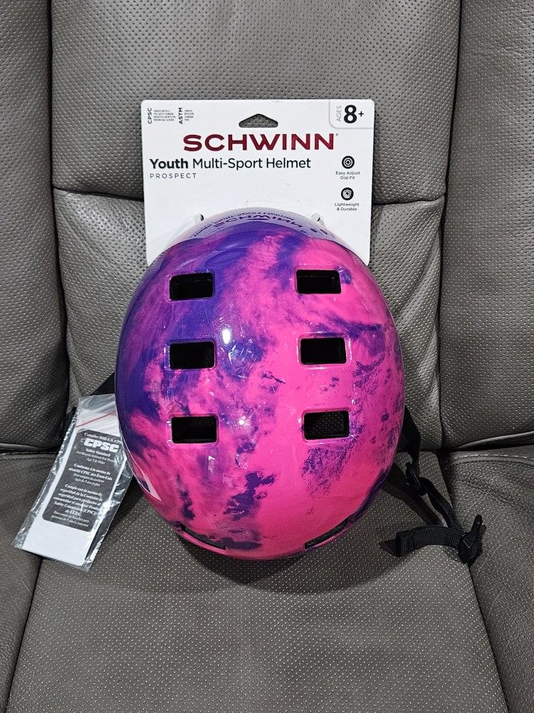 New Schwinn Prospect Multi Sport Helmet For Ages 8+ Pink Purple