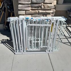 White Metal Security Gate Fences Child Pet Dog Baby Pressure Mount 3 Available $20-$30 Each See All Photos 