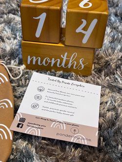 Pondering Pine Baby Milestone Blocks