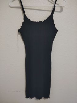 Black tight mini dress