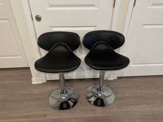 Set of 2 black Adjustable Bar Stools