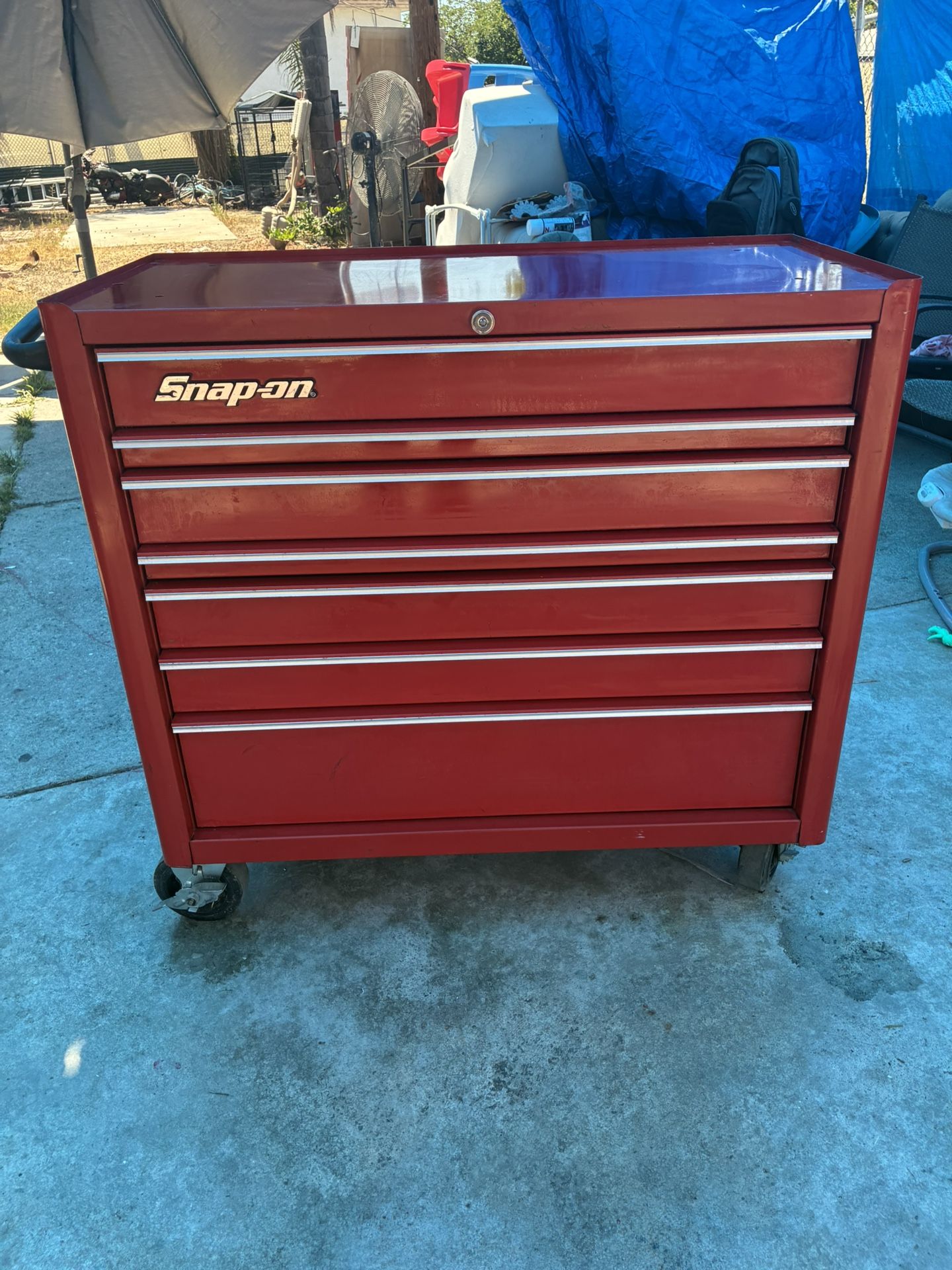 Snap-on 40" 7-Drawer Heritage Roll Cab – New Slides & Locks – Red