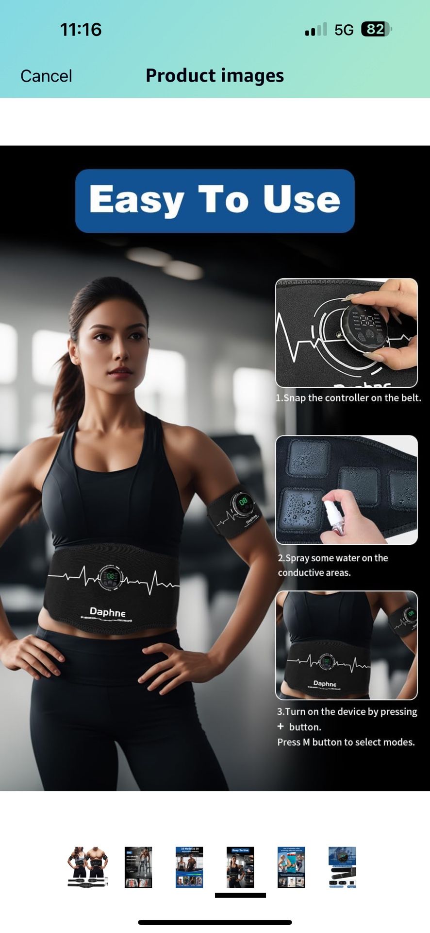 Fitness Belt ✔️ One Size Brand Daphne