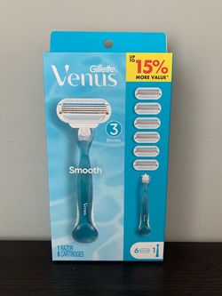 Gillette Venus Smooth Razor with 6 Cartridges