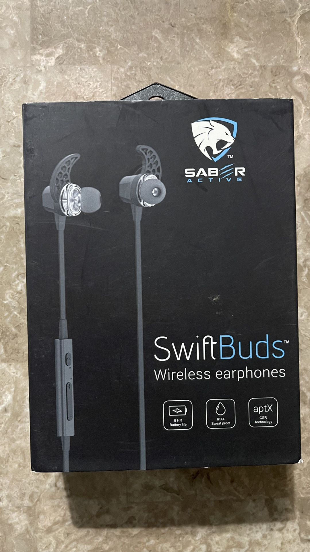 Bluetooth in Ear Headphones V4.1, Wireless Earbuds with Microphone, Sweat Proof Sports Headset, Stereo Running Earphones with 6 Hour Battery, SwiftBud