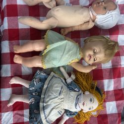 Three Vintage Dolls