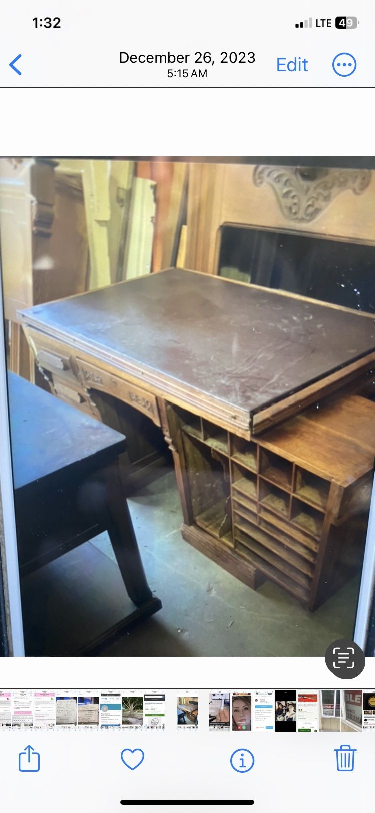 Antique Desk Mechanized.