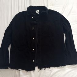 h&m men’s black corduory jacket 