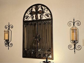 Wrought iron mirror