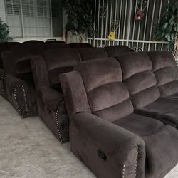 Recliner Brown Fabricó