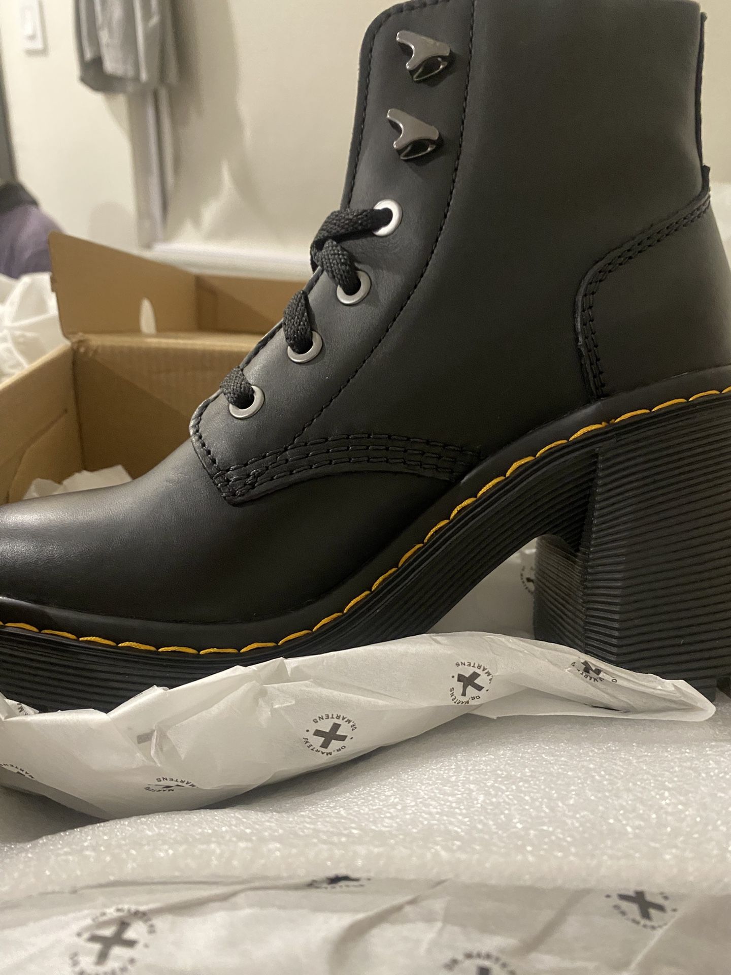 Jesy Black Dr. Martens Black Heel Boots (Brand New)
