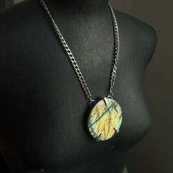 Labradorite Crystal Statement Necklace Pendant XL Jewelry 