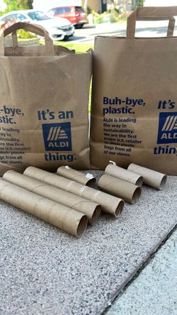 Empty Toilet Paper And Paper Towel Rolls