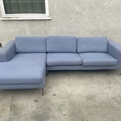 Delivery Available / Modern Style Blue Sectional 