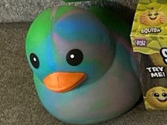 Large Rainbow Duck Squishy Toy
