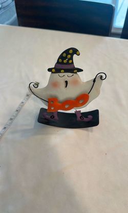 Halloween Ghost Boo Metal Figurine