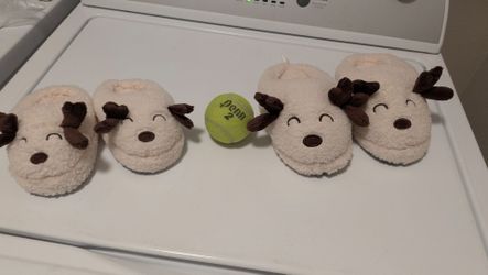Matching slippers for kids, never used