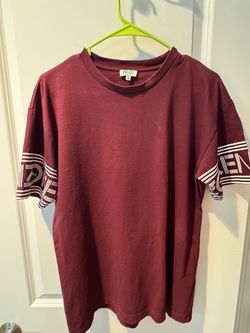 KENZO Paris Men’s Logo Sleeve T-Shirt - Burgundy / Size S