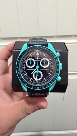 Omega X Swatch mission on earth, polar lights