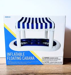 Inflatable Floating Cabana Pool Drink Station – New in Box