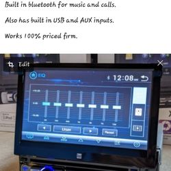 7" Flip Out Touch Screen Bluetooth Radio