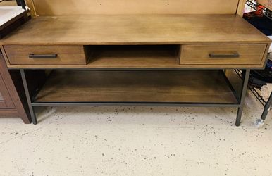 Brown 2 Drawers TV Stand