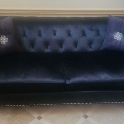 Black Velvet Couch
