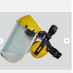 Browguard face shield clear visor with ear muffler (2)