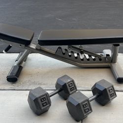 Professional Grade Weightlifting Bench And Weight Set