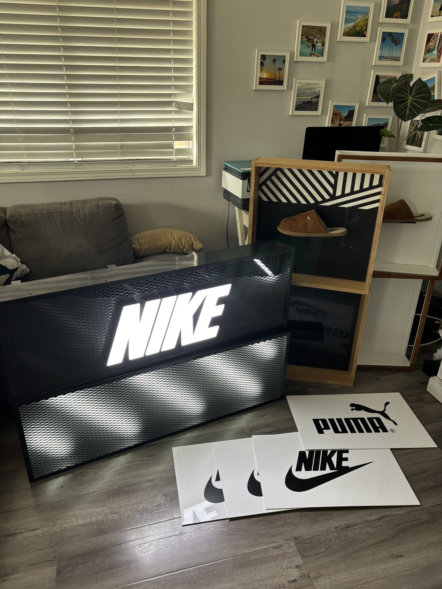 Light Up LED Nike Store Sign Displays 