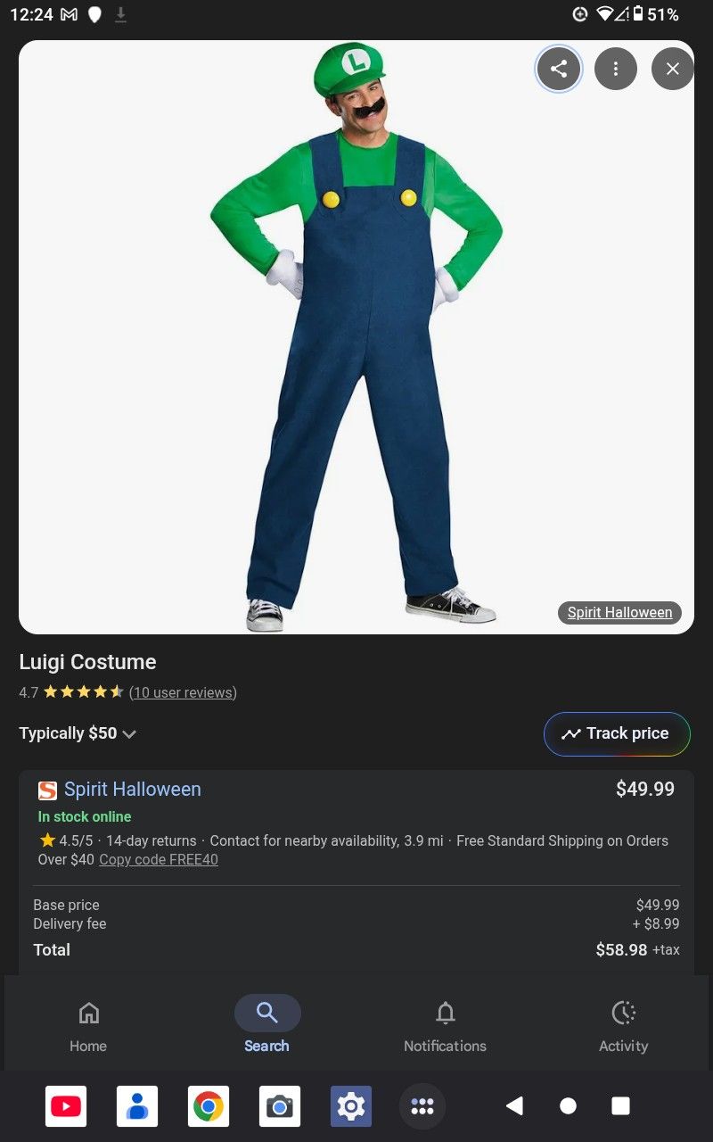 Luggie Costume 