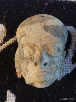 Pre-columbian Head Stone Sculpture