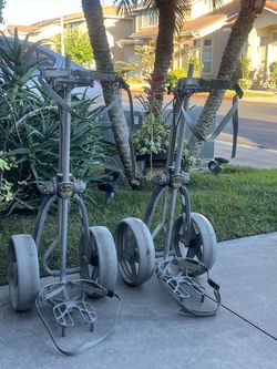 └➤➤➤Bag Boy Aluminum Original Golf Caddy Push Pull Cart - Foldable Portable Vintage