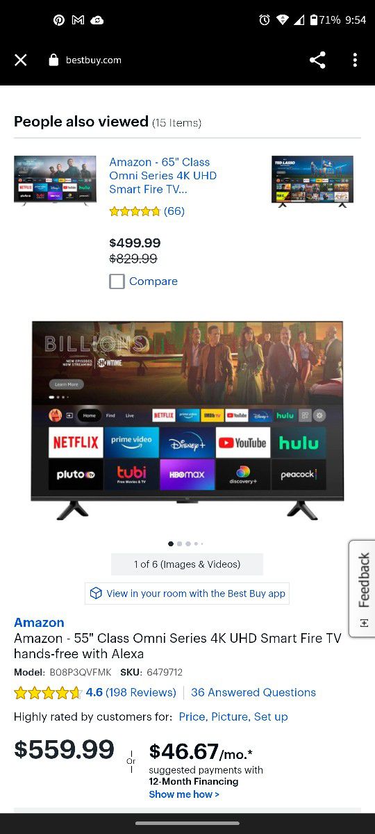 Amazon Fire TV Omni With Alex 55" New In Box