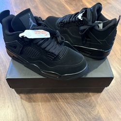 Air Jordan 4 Retro Black Cats 🐈‍⬛ Sizes: 7 • 8 • 9 • 10 • 11 • 12 • 13.5