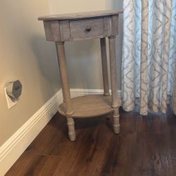 Round accent Wood Table 
