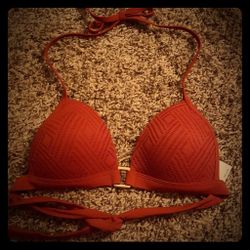 XS Aerie Scarlet Red Bikini Top NWT
