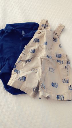 Baby Overalls and Polo Set