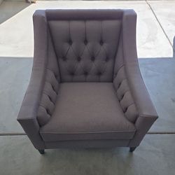 Modern Gray Fabric Accent Chair 