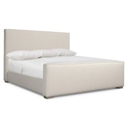Tribeca White/Cream Queen Panel Bed